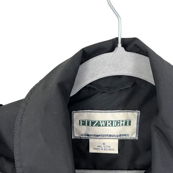 Fitzwright Women Hooded Rain Windbreaker Jacket Zip Lightweight Pocket Black S - Picture 3 of 7
